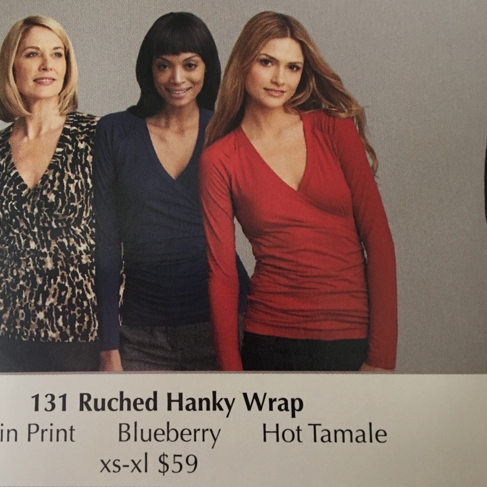 CAbi hot tamale red ruched shirt. Discount shipping!